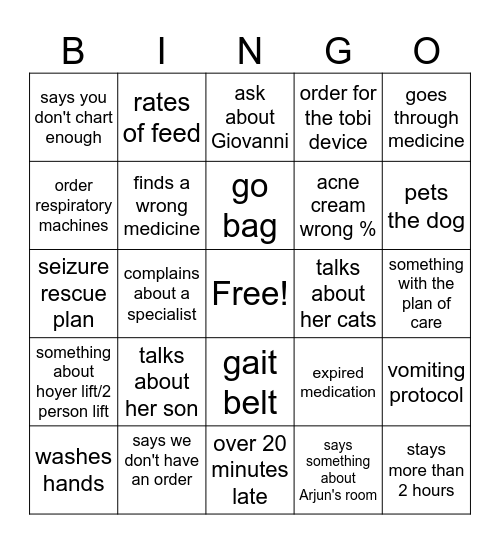 TIme For Kelly!!!! Bingo Card