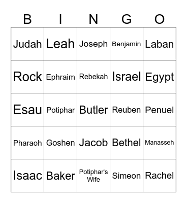Bible Bingo Review Bingo Card