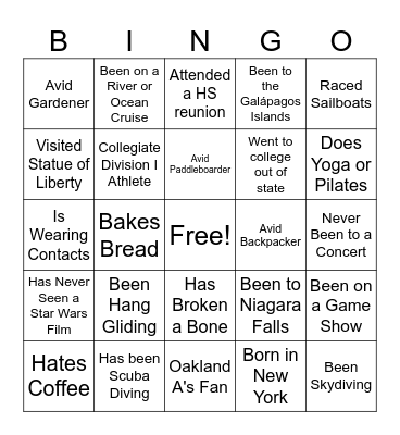 CERT Icebreaker Bingo Card