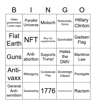 Libertarian Bingo Card