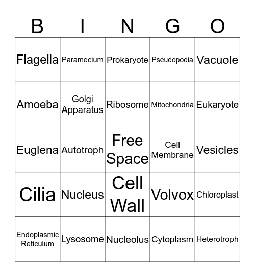 Cell Bingo Card