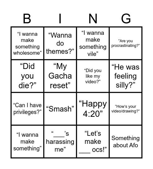 What Will Olive Text Me? Bingo Card