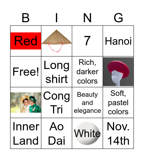 Fashion Night Bingo Card