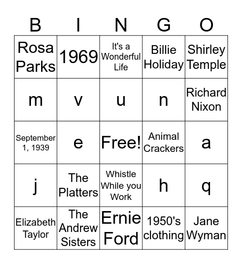 Spring Fling Social Bingo Card