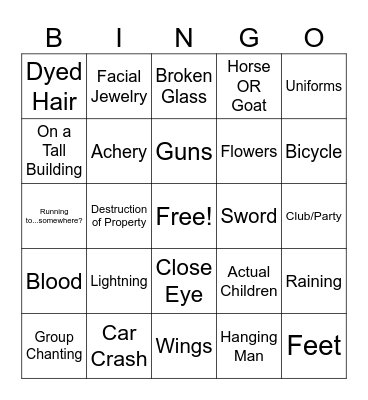 Kpop Bingo Card