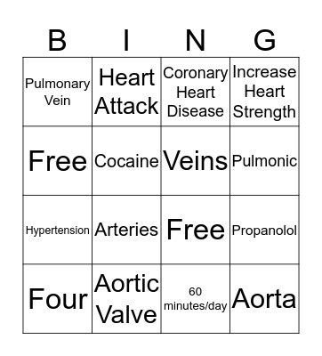 CV Bingo Card