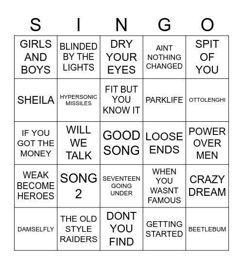860 MICHELLES UK MIX UP Bingo Card