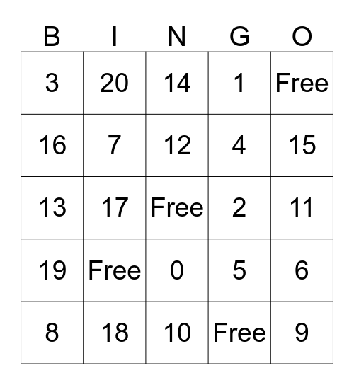 Sign Language Bingo Card