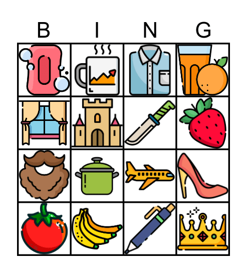 Bingo de palavras Bingo Card