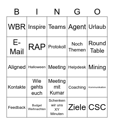 Bullshit Bingo Card