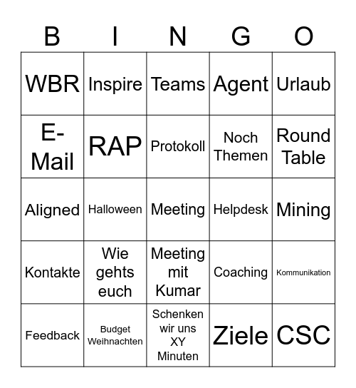 Bullshit Bingo Card