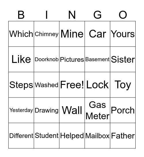 Beyond Basic 3, Unit 2 Bingo Card