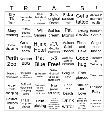 SUPER SILLY BINGO Card