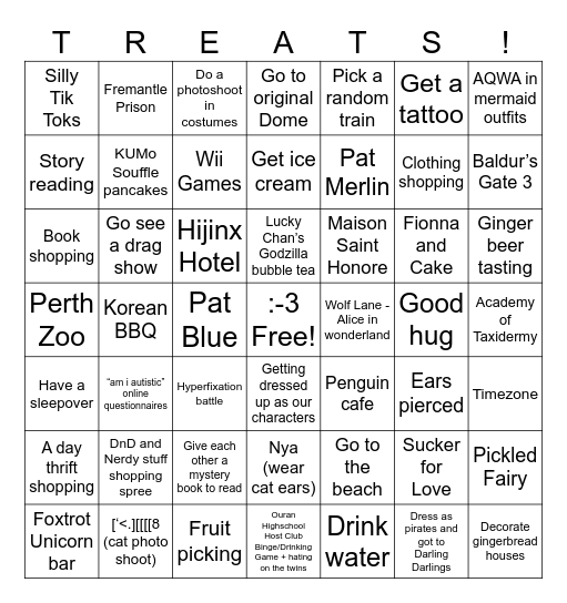 SUPER SILLY BINGO Card