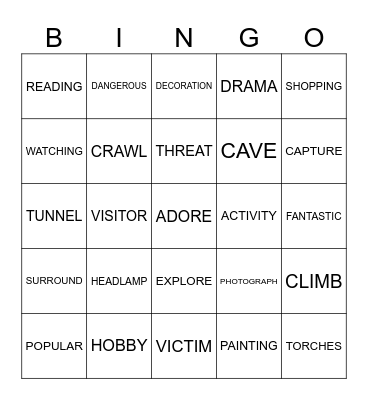 TIME TO SPARE Bingo Card