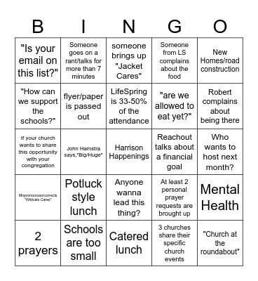 This City His City Bingo Card