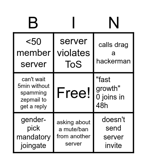 zepmail Bingo Card