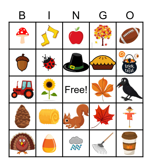 Fall BINGO Card