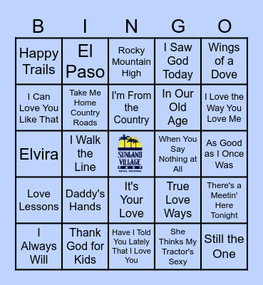 Boombox Bingo Card