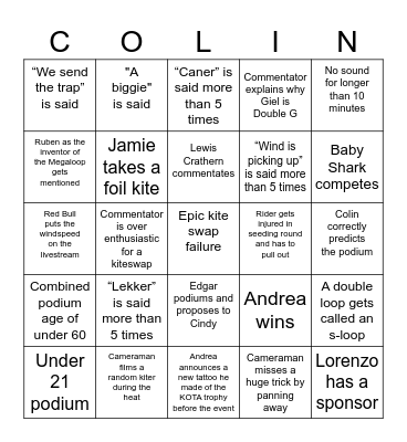 2023 KOTA Game Bingo Card