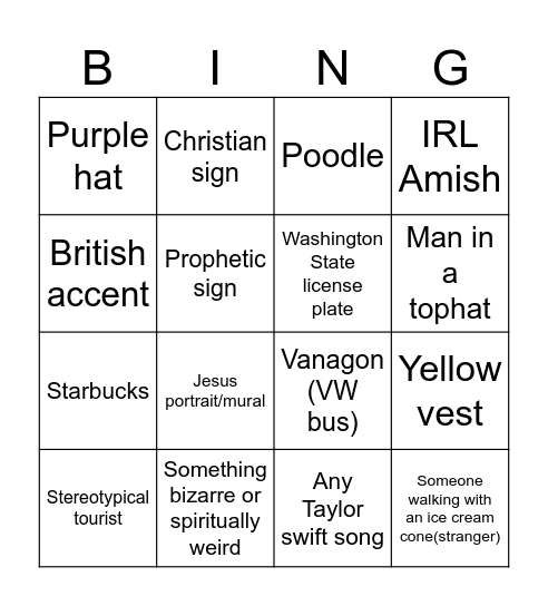 SL Bingchrist with Jakie Bingo Card