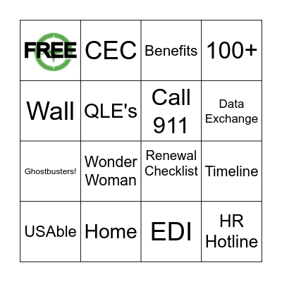 Employee Navigator Bingo Card