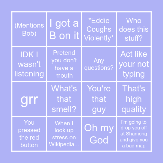 MROB Bingo v2 Bingo Card