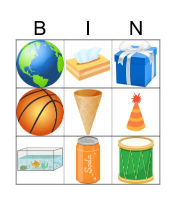 3-D Shapes Bingo Card