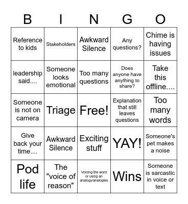 Winsday Bingo Card