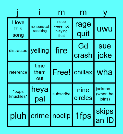 Ewumd68 bingo Card