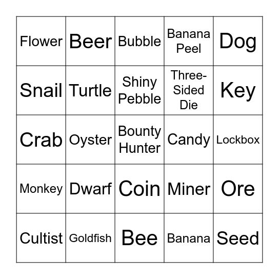 Luck Be A Landlord Bingo (Common Symbols) Bingo Card