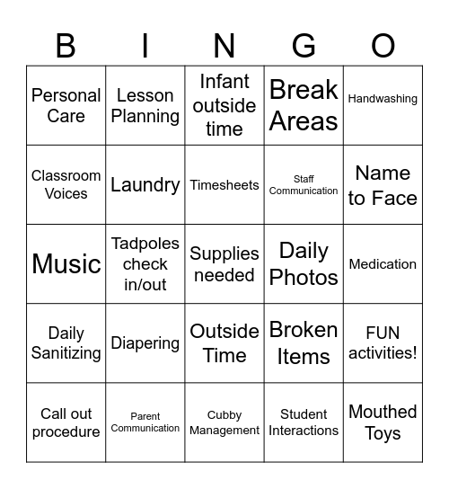 Best Practice Bing Bingo Card