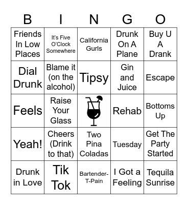 Drink Up Vol 2 Bingo Card