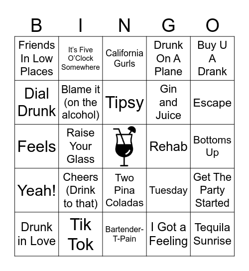 Drink Up Vol 2 Bingo Card