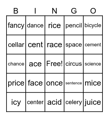 Soft-c Bingo Card