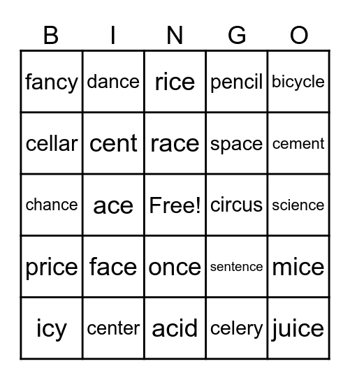 Soft-c Bingo Card