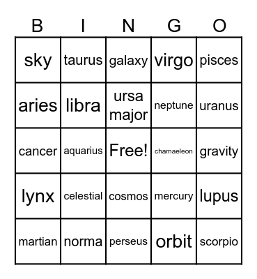 Bingo! Bingo Card