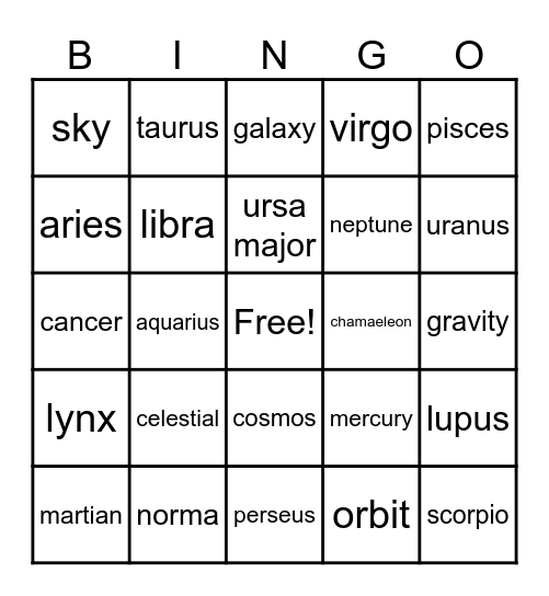 Bingo! Bingo Card