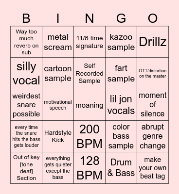 DRILL DAWGS PRODUCER BINGO [oct18] Bingo Card