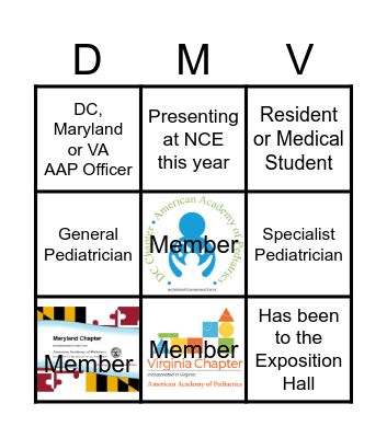 DMV BINGO Card