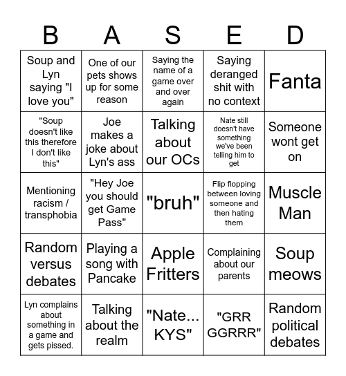 friend-group-bingo-card