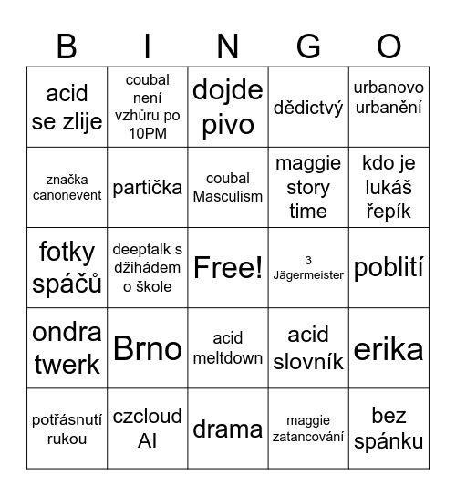 27.10. Bingo Card