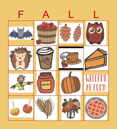 HAPPY FALL Y'ALL Bingo Card