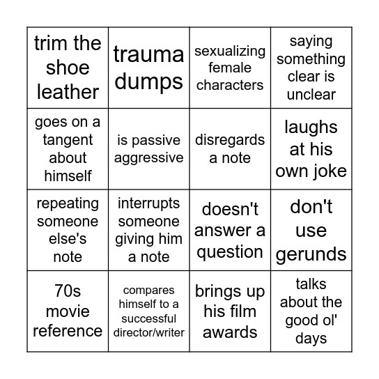 James-sims Bingo Card