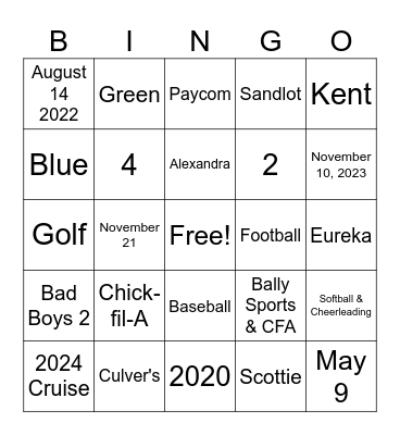 Get to Know Mitch and Tay Bingo Card