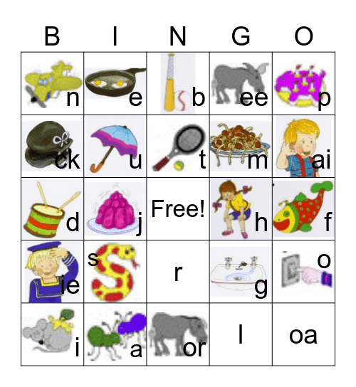 JOLLY PHONICS GROUP 1-4 Bingo Card