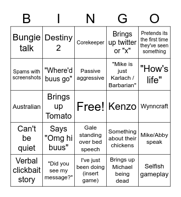 Chingo Bingo Card