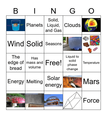 Science Review Bingo Card