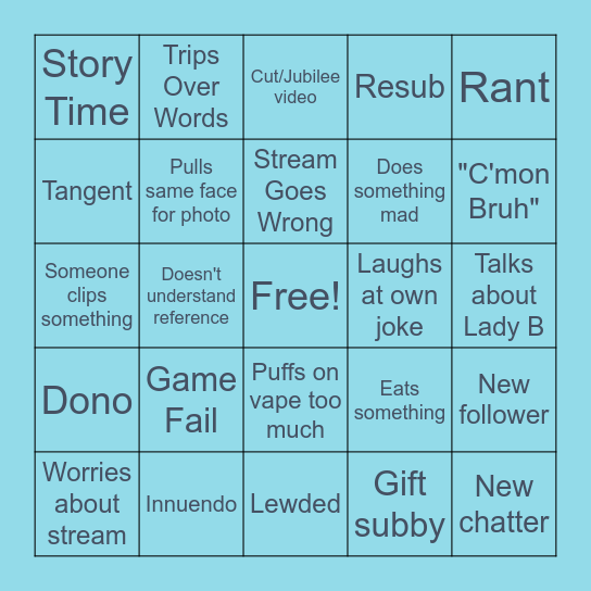 Bos Bingo Card