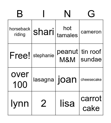 Get to Know Me Bingo Card